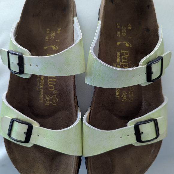 Papillio Sandals with Green and White Straps - Picture 1 of 7